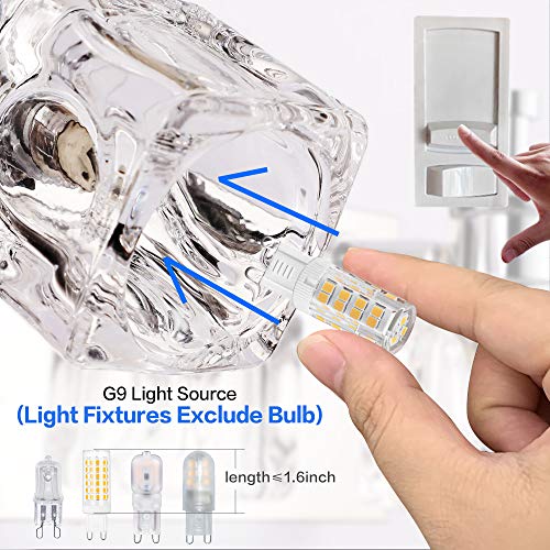 PRESDE 4 Lights Bathroom Light Fixtures Over Mirror Crystal Modern Vanity Light for Bathroom LED Chrome Bath Wall Lighting