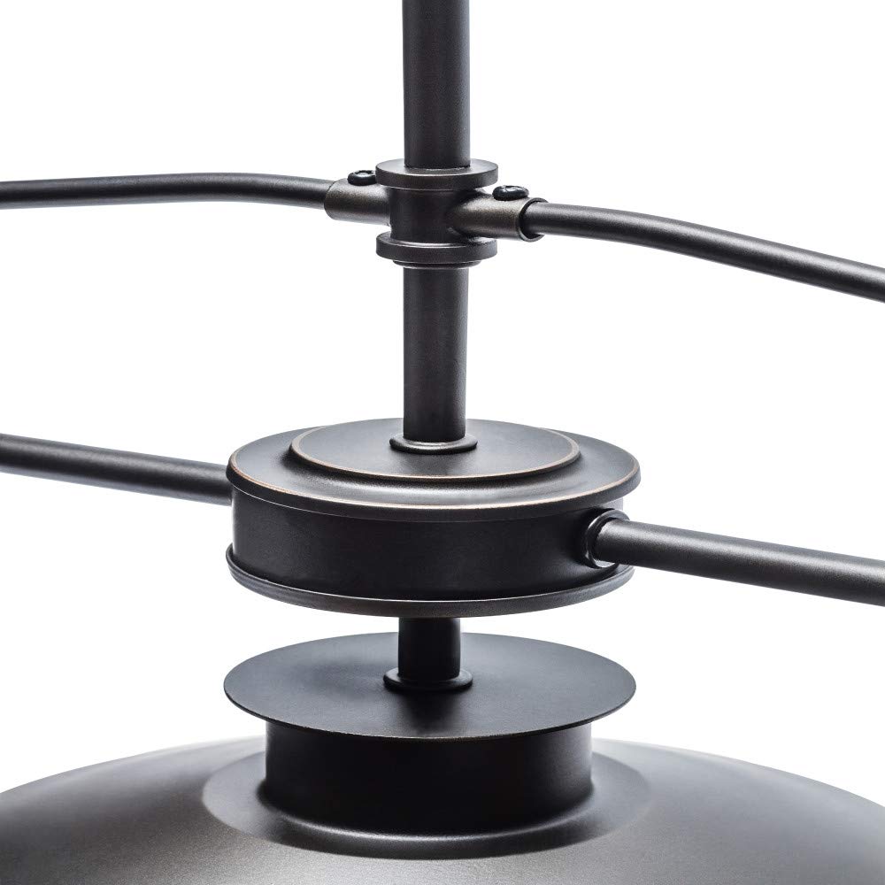Globe Electric 64845 Nate 3-Light Pendant, Oil Rubbed Bronze, Clear Glass Shades, Bulb Not Included