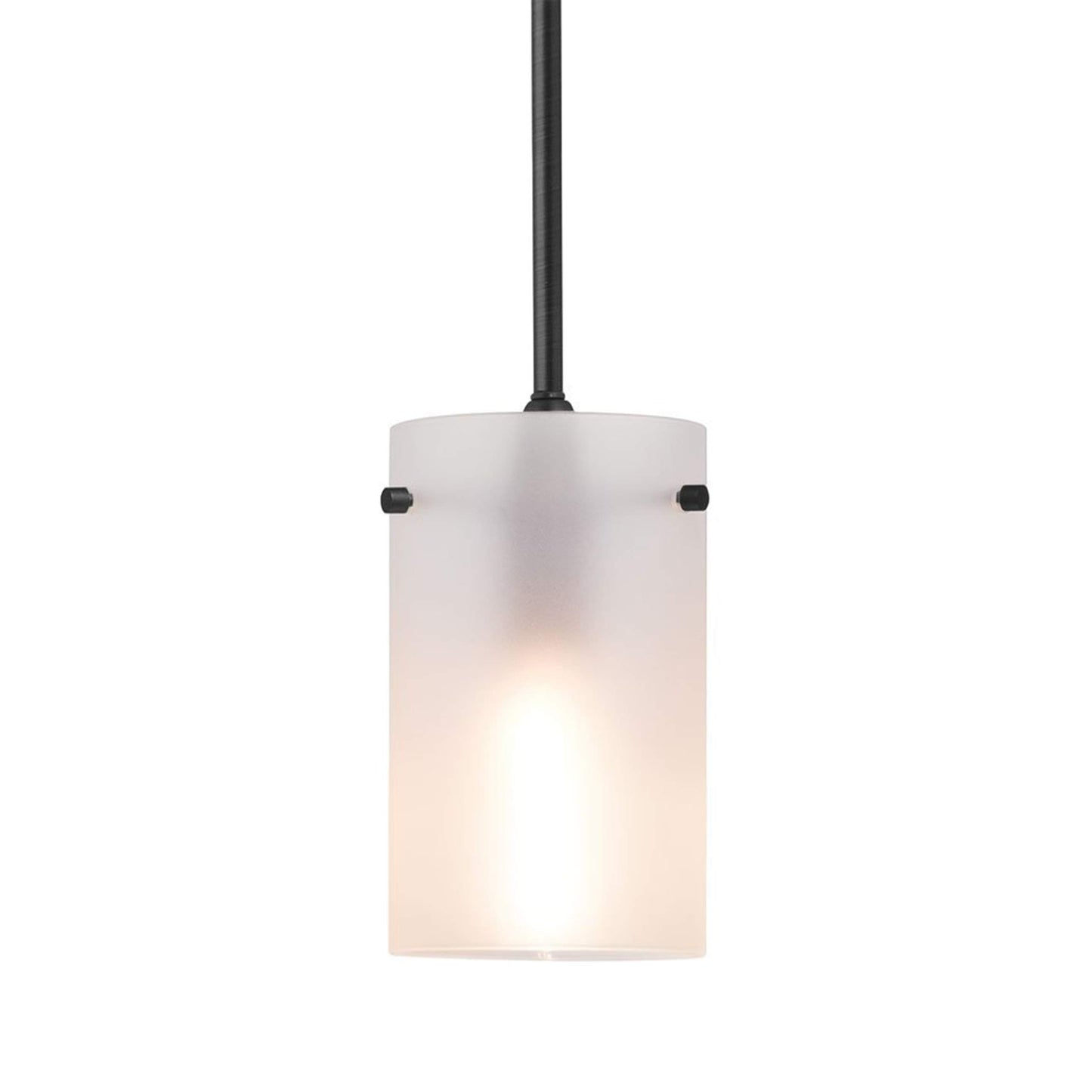 Linea di Liara Effimero Modern Matte Black Pendant Light Fixtures Over Kitchen Island Sink Lighting Ceiling Hanging Farmhouse Mini Metal Industrial Pendant Lighting Medium Frosted Glass Shade