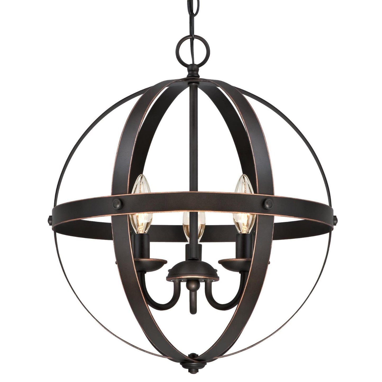 Westinghouse 6341800 Stella Mira Three-Light Pendant, Oil Rubbed Bronze Finish with Highlights