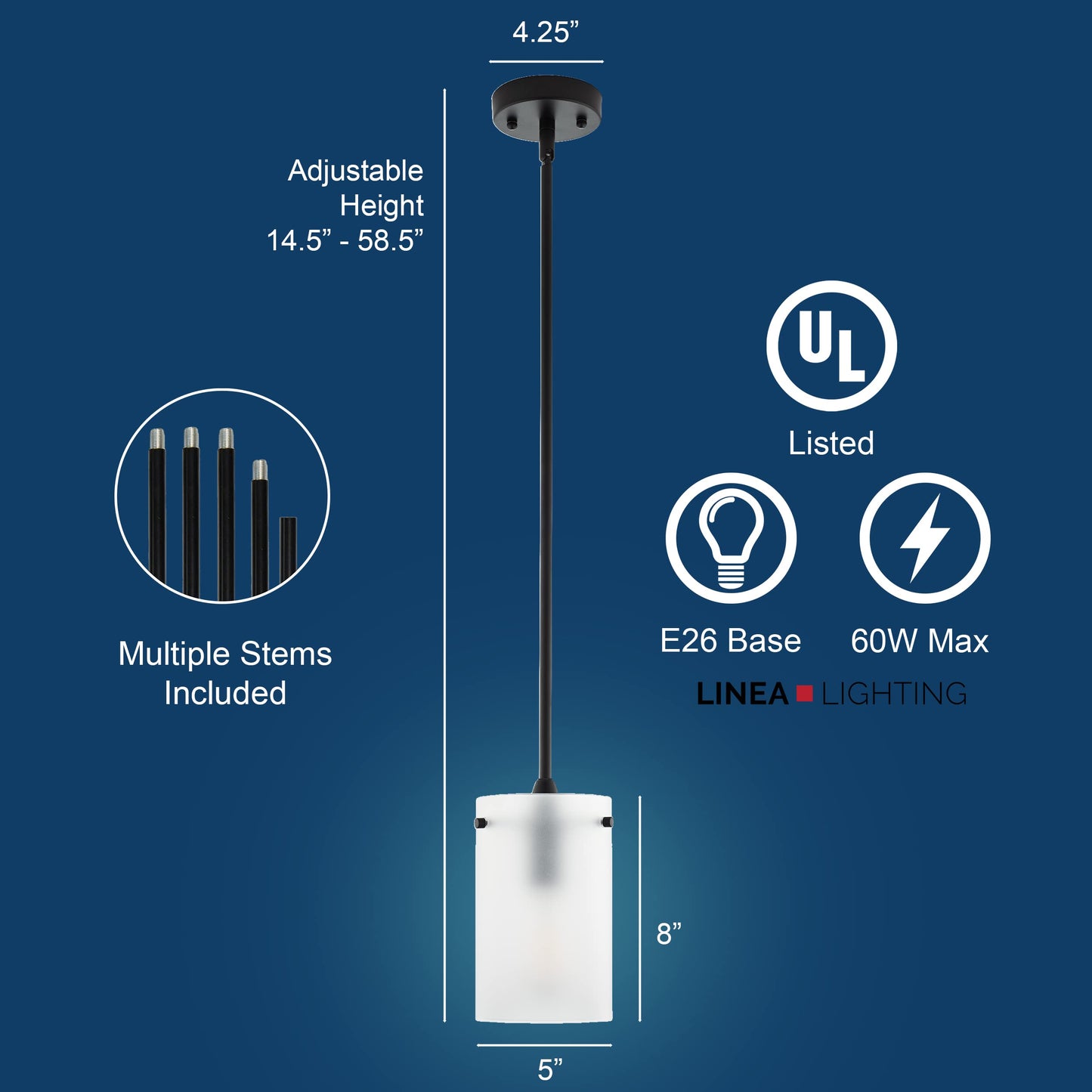 Linea di Liara Effimero Modern Matte Black Pendant Light Fixtures Over Kitchen Island Sink Lighting Ceiling Hanging Farmhouse Mini Metal Industrial Pendant Lighting Medium Frosted Glass Shade
