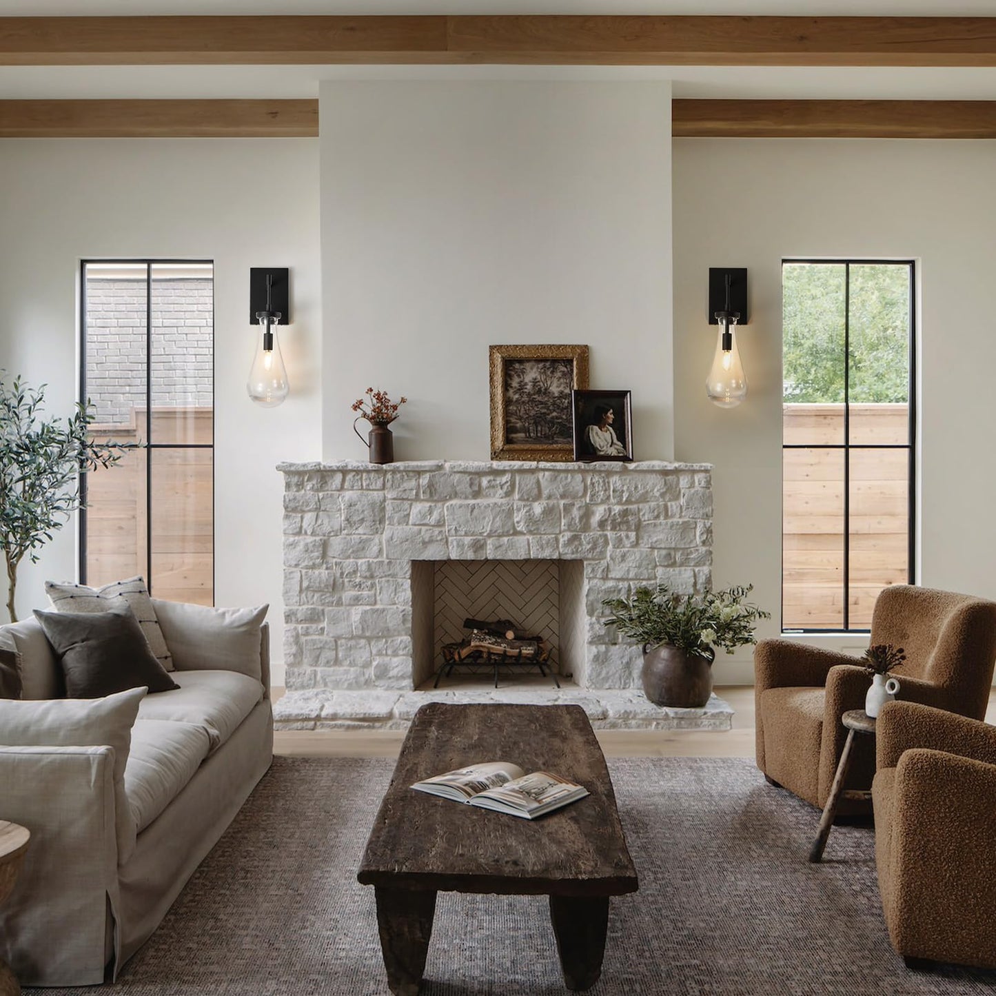 SHEKAITAO 17" L Wall Sconces,Black Wall Lights Fixtures Bathroom Vanity Light Morden Wall Sconce Raindrop Wall Lamps for Living Room,Bedroom,Hallway,Stairs,Indoor