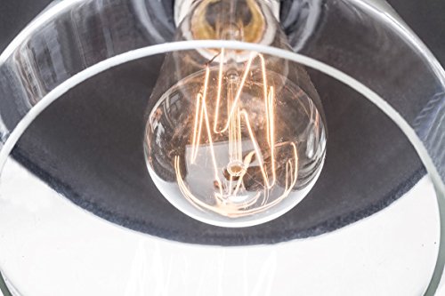 Globe Electric 64845 Nate 3-Light Pendant, Oil Rubbed Bronze, Clear Glass Shades, Bulb Not Included
