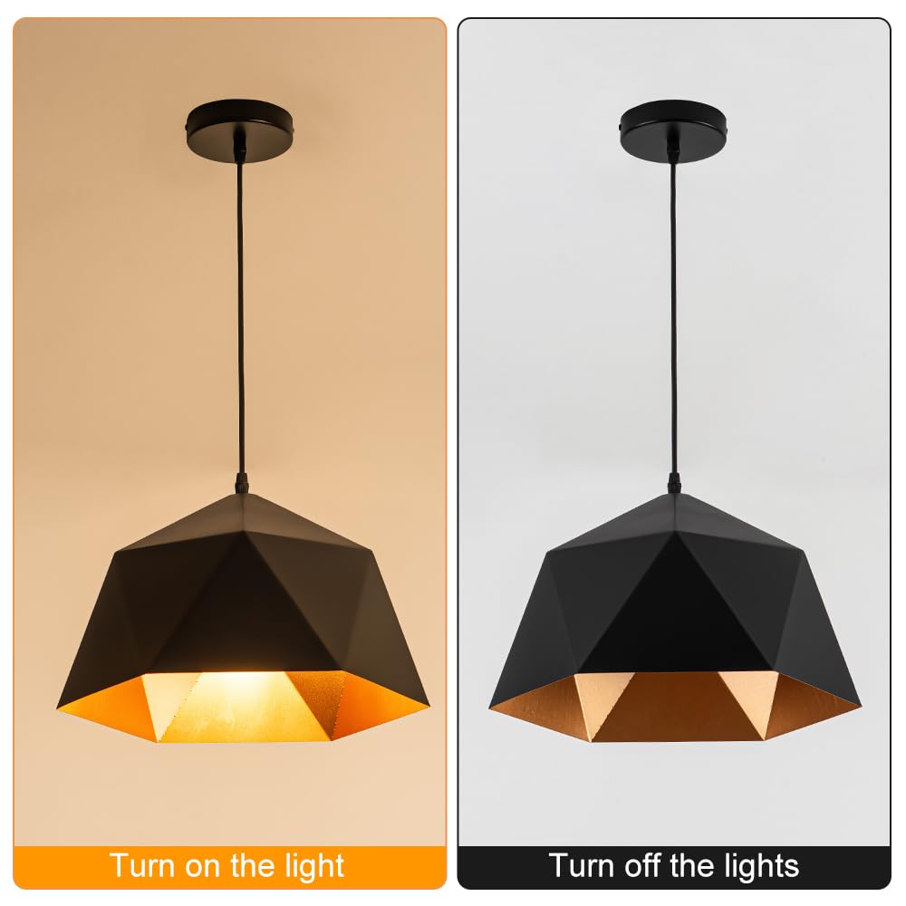 ROYAL PEARL Hanging Pendant Light 40W Kitchen Pendant Light fixtures for Office Dining Room Kitchen Living Room Bedroom, Light Pendants for Kitchen Island, Dimmable, 110V, 3000K, 4000k, 6000K