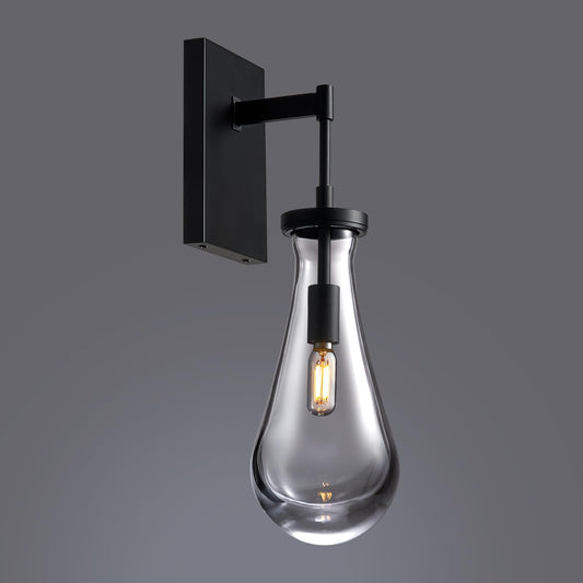 SHEKAITAO 17" L Wall Sconces,Black Wall Lights Fixtures Bathroom Vanity Light Morden Wall Sconce Raindrop Wall Lamps for Living Room,Bedroom,Hallway,Stairs,Indoor