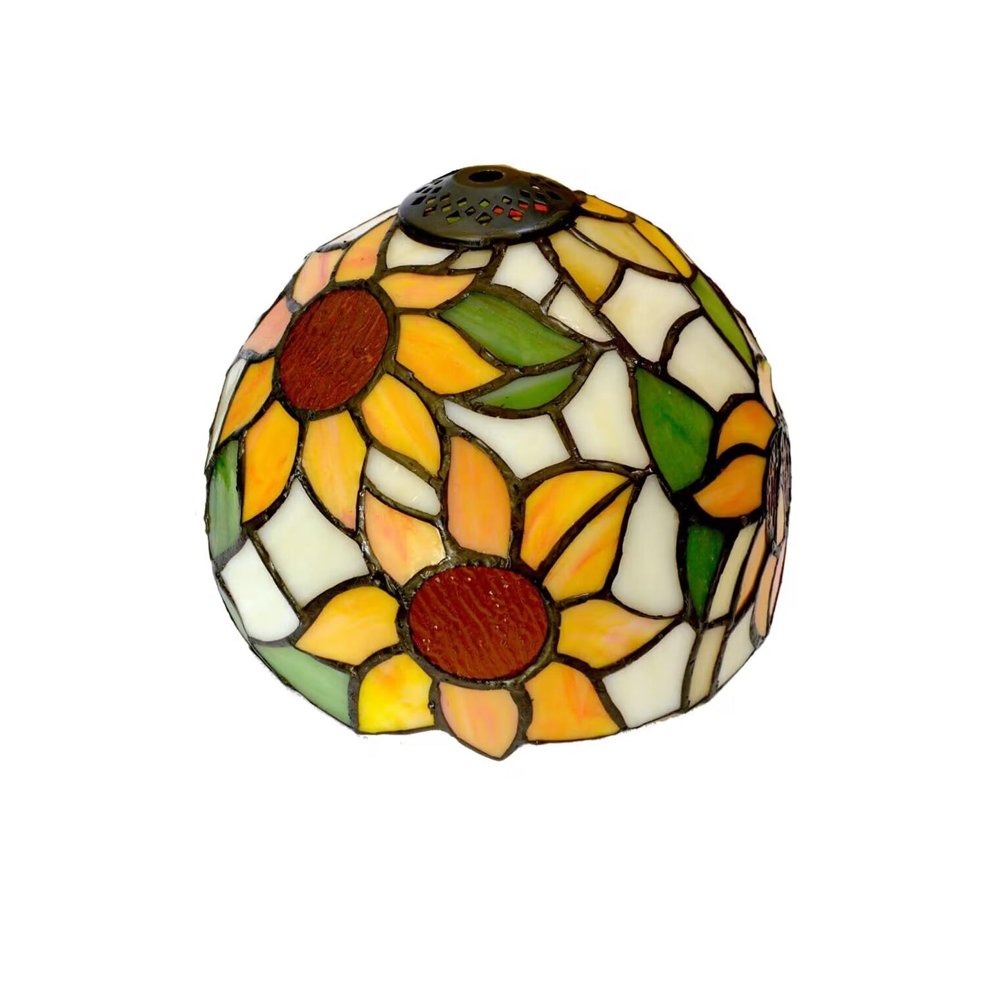 Tiffany Lamp Stained Glass 3 Way Table Lamp,Yellow Sunflower Bedside Table Lamp LED E26 Bulb, for Bedroom Living Room,Included 3 Way LED Bulb