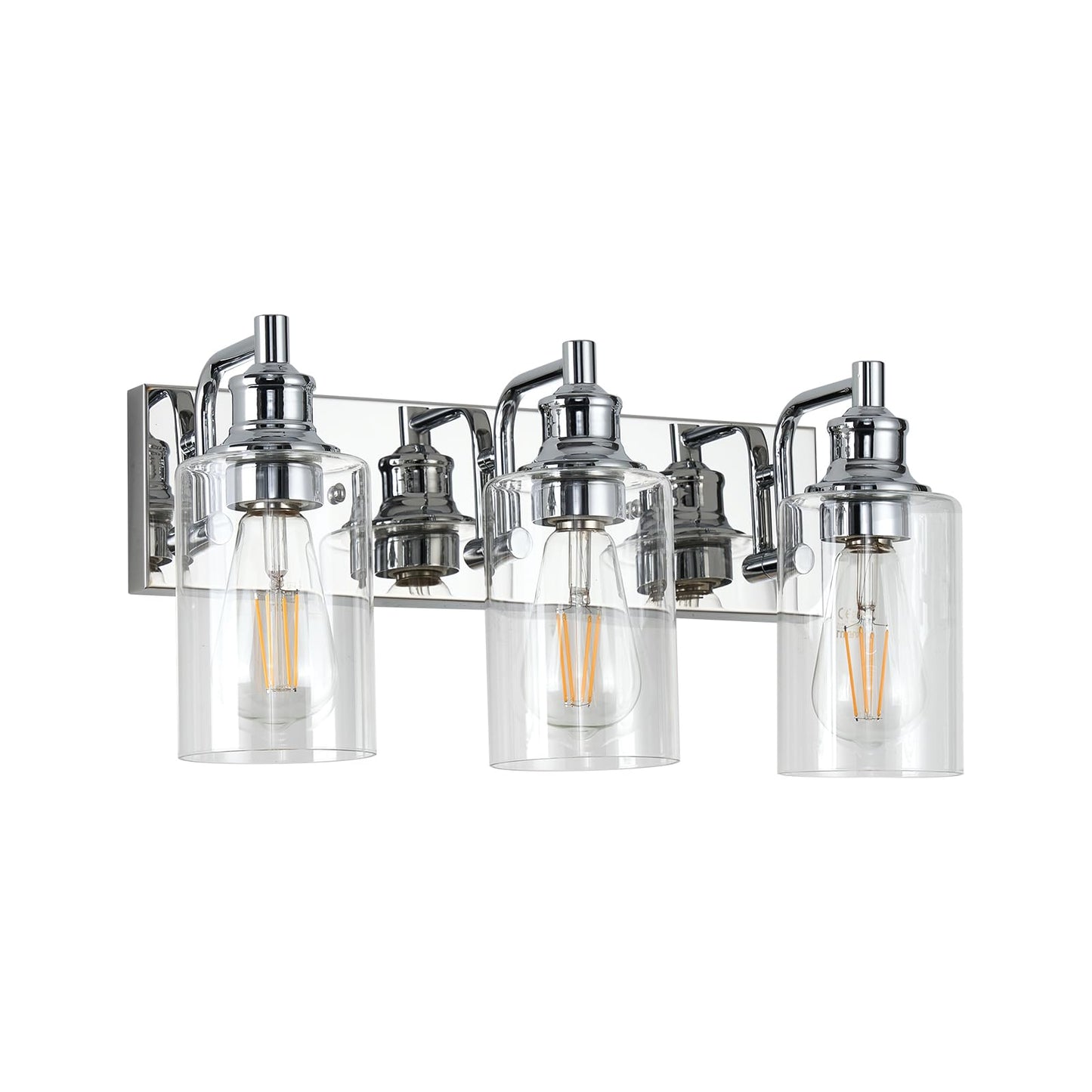 ALAISLYC 3-Light Bathroom Light Fixtures Modern Chrome Vanity Lights for Bathroom Lighting Fixtures Over Mirror for Cabinet Mirror Bedroom Hallway