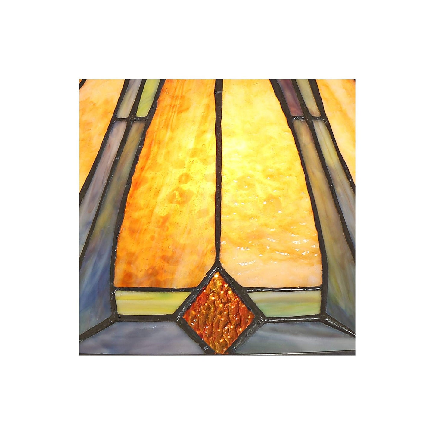 Robert Louis Tiffany Gerald Traditional Mission Tiffany Style Accent Table Lamp 23" High Deep Metallic Antique Art Glass Shade Decor for Living Room Bedroom House Bedside Nightstand Home Office
