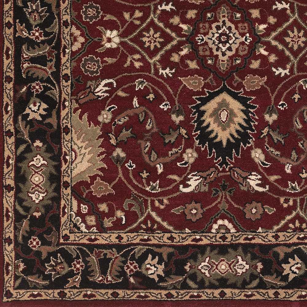 Mark&Day Wool Rugs, 8x10 Hardisty Traditional Burgundy Area Rug, Red Black Beige Carpet for Living Room, Bedroom or Kitchen (7'6" x 9'6")