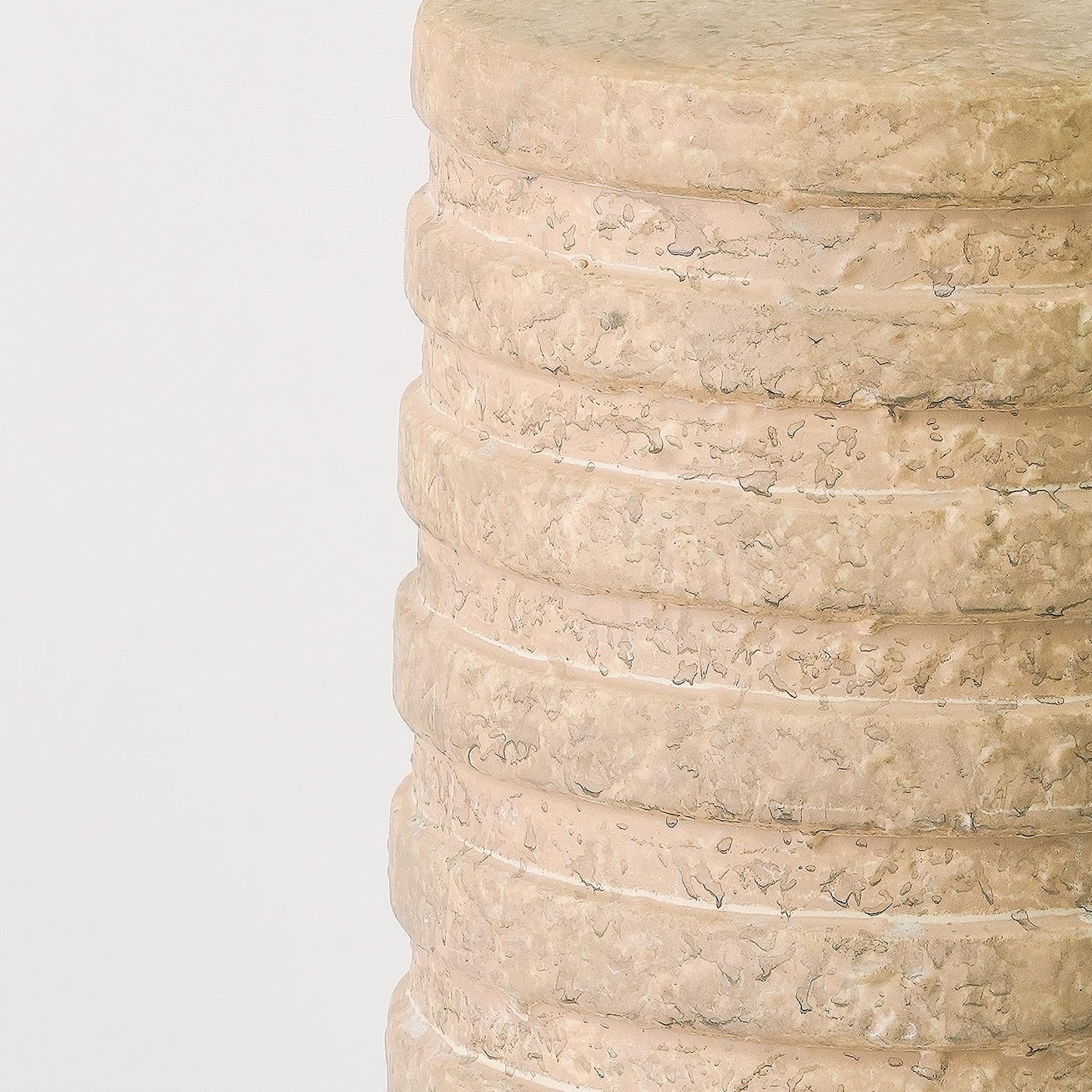 PoKat 27" Farmhouse Ceramic Table Lamps Set of 2 for Bedroom, Stone-Like Boho Nightstands Lamps for Night Stands, Distressed Beige Bedside Lamps with Natural Textured for Living Room, Sand-Colored