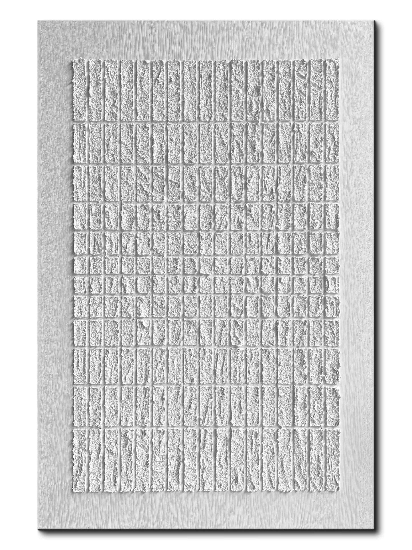 Eonzeun Hand Painted White Textured Wall Art,Abstract 3D Wabi Sabi Texture Painting 30x45 inch,Contemporary Minimalist Oil Painting on Canvas Home Wall Decor
